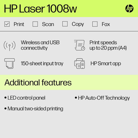 HP Laser 1008w Printer