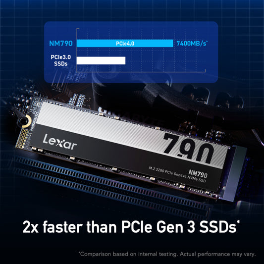 Lexar NM790 SSD 1TB | 7400 MB/s | PCIe Gen4 NVMe M.2 2280 | 5 Years Warranty