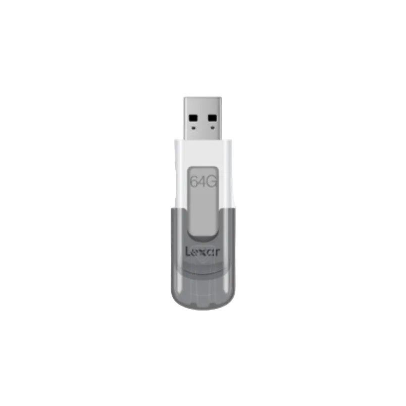 Lexar JUMPDRIVE V100 64GB, USB 3.0, 100 MB/s, Securely Encrypt Files, Grey, 2 Year Warranty