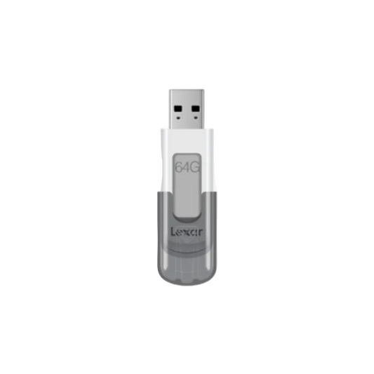 Lexar JUMPDRIVE V100 64GB, USB 3.0, 100 MB/s, Securely Encrypt Files, Grey, 2 Year Warranty