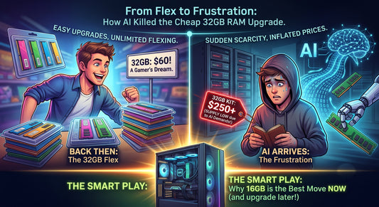 From Flex to Frustration: How AI Killed the Cheap 32GB RAM Upgrade (And Why 16GB is the Smart Play)