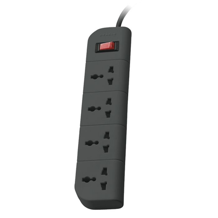 Belkin SURGE PROTECTOR 4-Outlet Extention Board, 1.5 M Cord, Grey, Lifetime Warranty 5 Years