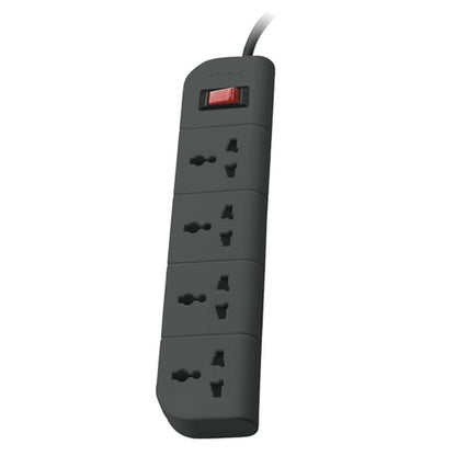 Belkin SURGE PROTECTOR 4-Outlet Extention Board, 1.5 M Cord, Grey, Lifetime Warranty 5 Years