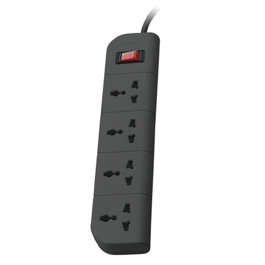 Belkin SURGE PROTECTOR 4-Outlet Extention Board, 1.5 M Cord, Grey, Lifetime Warranty 5 Years