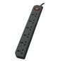 Belkin SURGE PROTECTOR 6-Outlet Extention Board, 2 Metre Cord, Grey, Lifetime Warranty 5 Year