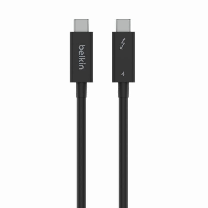 Belkin CONNECT Thunderbolt 4 Cable, 100W - USB 40Gbps, 1 Metre, Black, 2 Year Warranty