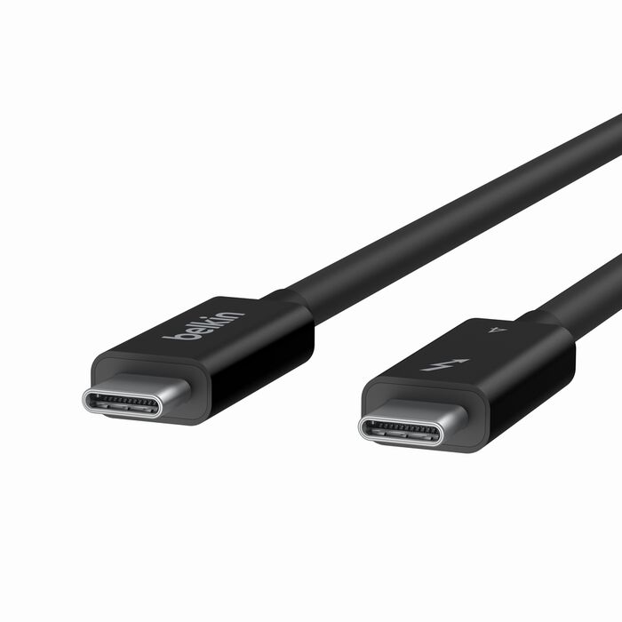 Belkin CONNECT Thunderbolt 4 Cable, 100W - USB 40Gbps, 1 Metre, Black, 2 Year Warranty