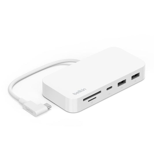 Belkin Inc CONNECT USB-C, 6-in-1 Multiport Hub with Mount, 2 Year Warranty, White