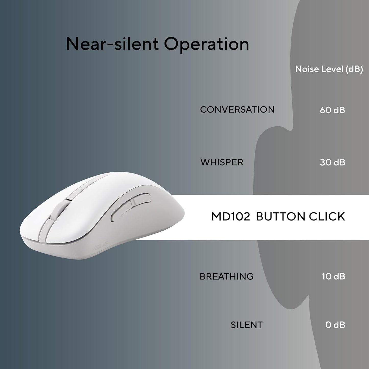 ASUS MD102 Wireless Mouse, RF 2.4GHz,  Bluetooth