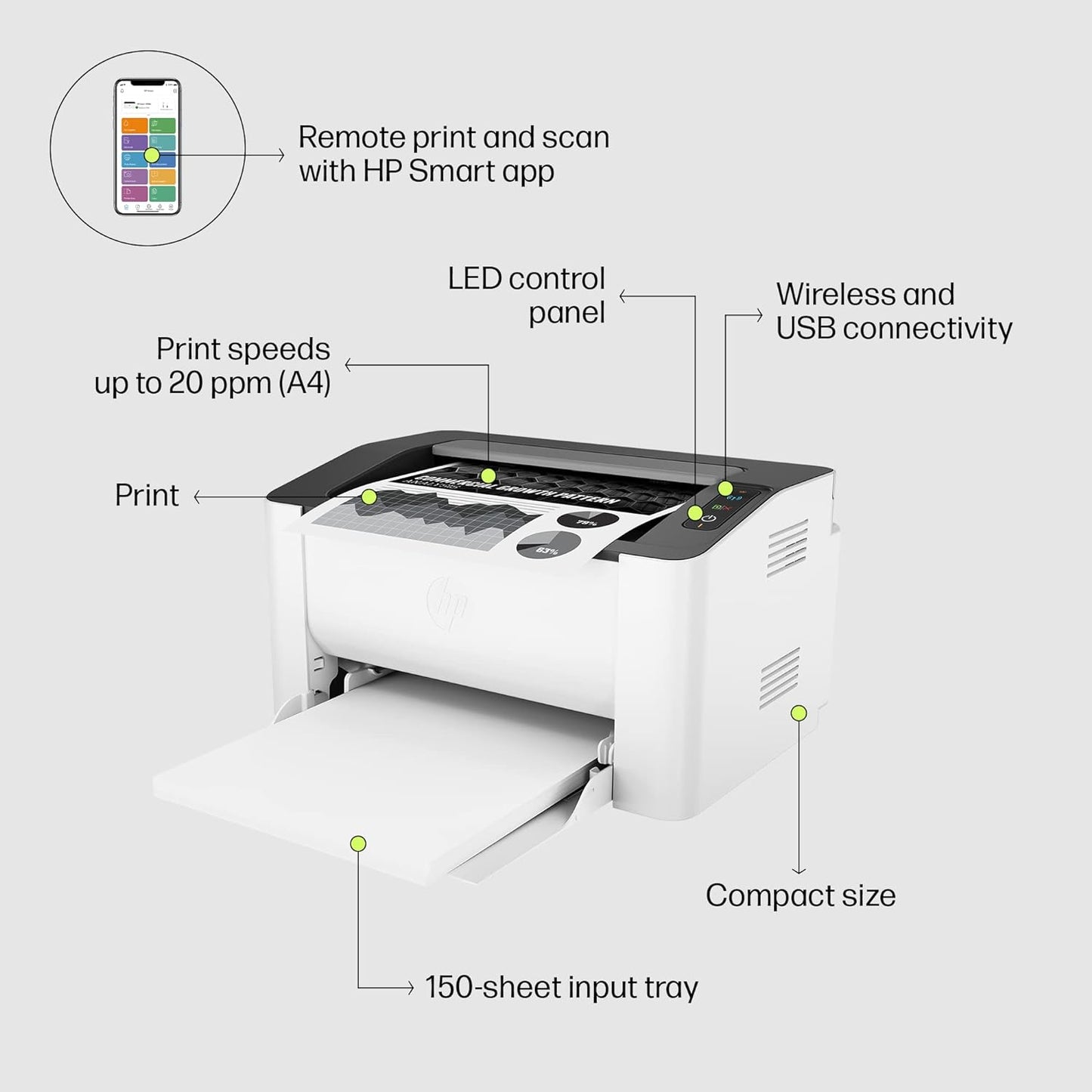 HP Laser 1008w Printer