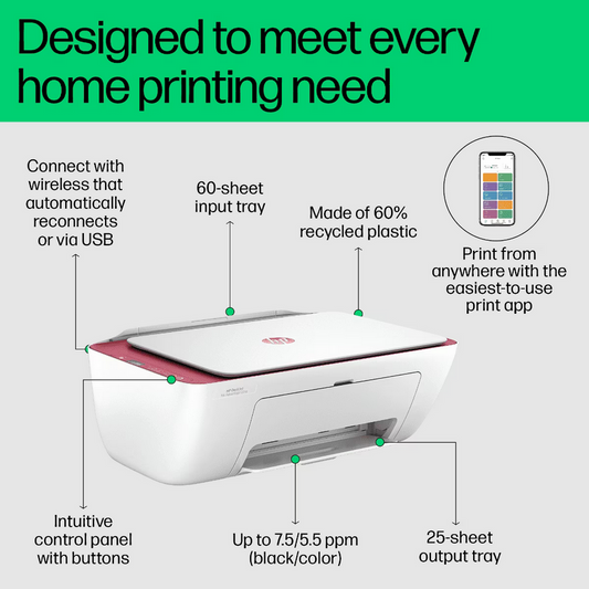 HP Deskjet Ink Advantage Ultra 4929 All in One Wi-Fi Inkjet Printer, Rose Wood