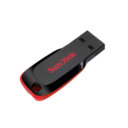 SanDisk Cruzer Blade USB Flash Drive - 128GB (Red), 5 Year Warranty