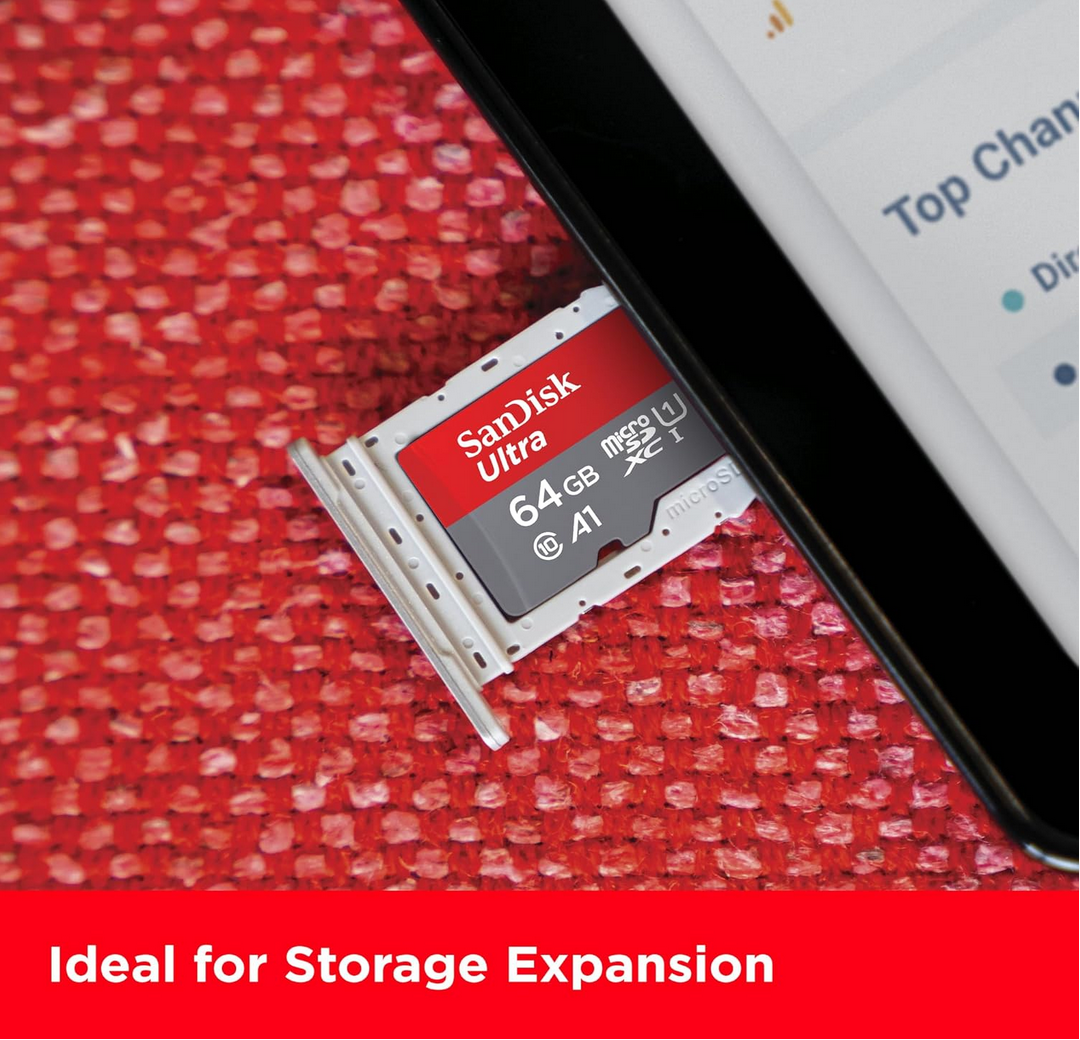 SanDisk Ultra 64GB microSDXC UHS-I, 140MB/s R, Memory Card, 10 Year Warranty