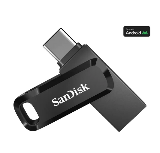 SanDisk Ultra Dual Drive Go 128GB, USB Type-C™, Black, 400 MB/s R, 5 Year Warranty