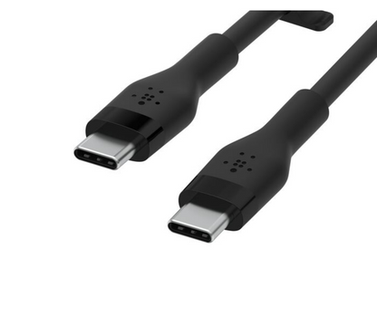 Belkin BoostCharge PVC 60 W USB-C to USB-C (Type C) Charge cable, 6.6 Feet - 2M, Black
