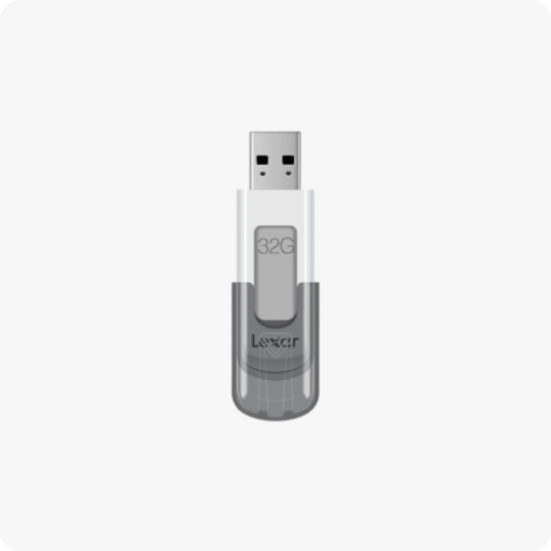 Lexar JUMPDRIVE V100 32GB, USB 3.2 Gen 1, 100 MB/s, AES-256, Grey, 2 Year Warranty