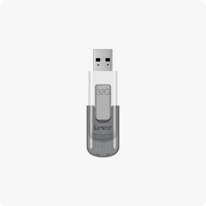 Lexar JUMPDRIVE V100 32GB, USB 3.2 Gen 1, 100 MB/s, AES-256, Grey, 2 Year Warranty