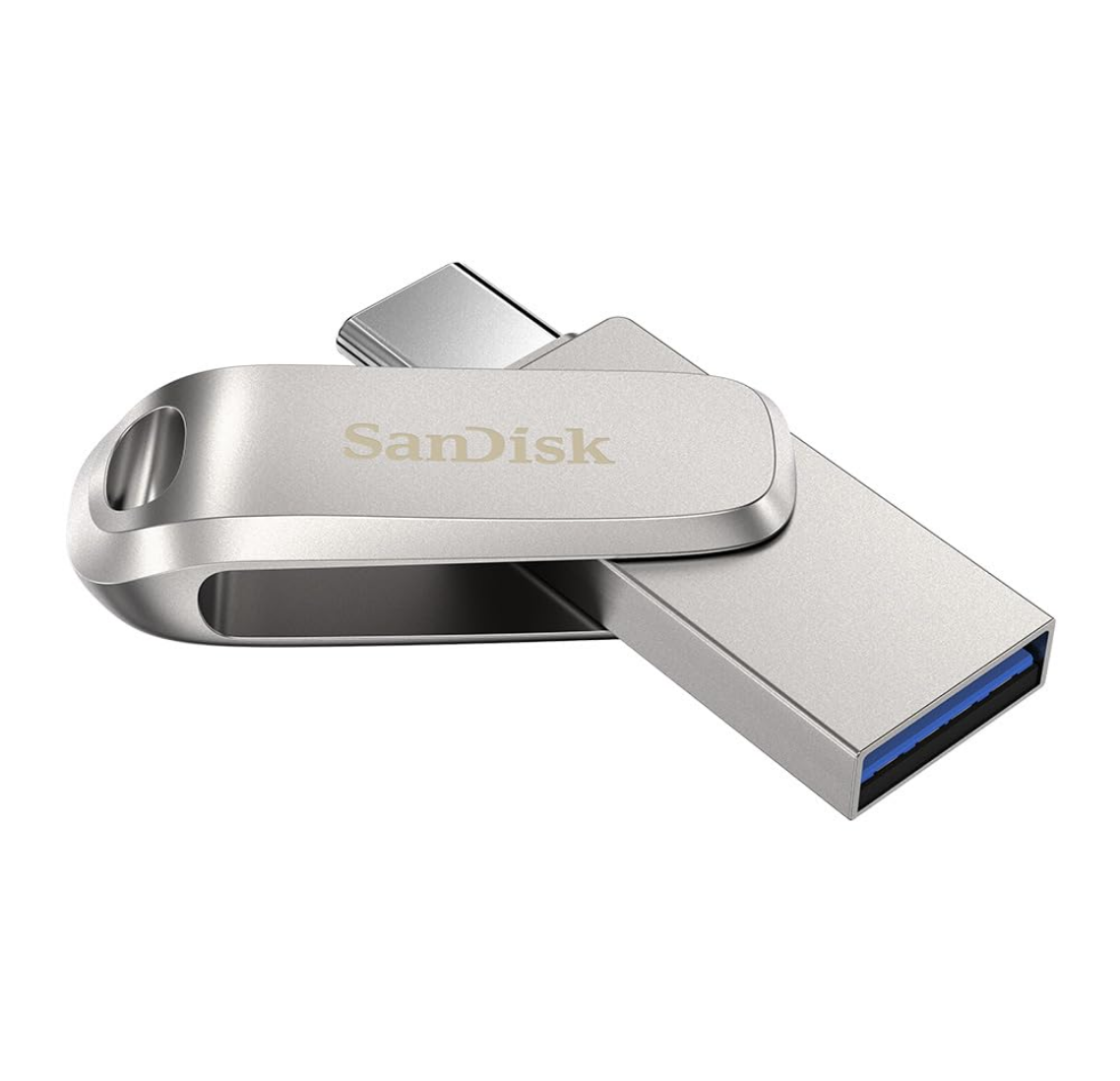 SanDisk Ultra Dual Drive Luxe, USB 3.2 Gen 1, 400 MB/s, USB-C To USB-A, Silver, 5 Yr Warranty