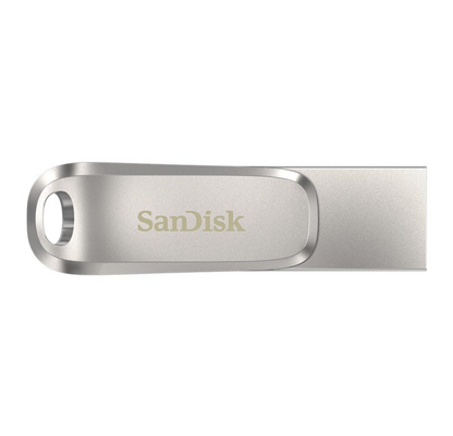 SanDisk Ultra Dual Drive Luxe, USB 3.2 Gen 1, 400 MB/s, USB-C To USB-A, Silver, 5 Yr Warranty