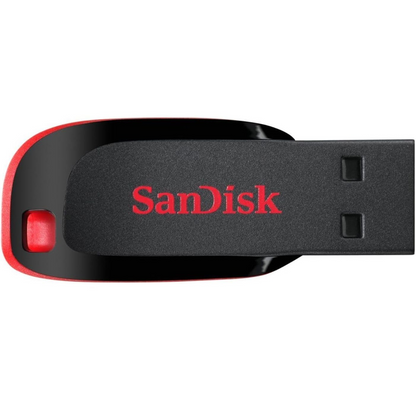 SanDisk Cruzer Blade 64GB, Red, USB 2.0, 5 Year Warranty