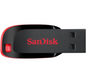SanDisk Cruzer Blade 64GB, Red, USB 2.0, 5 Year Warranty