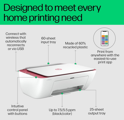 HP Deskjet Ink Advantage Ultra 4929 All in One Wi-Fi Inkjet Printer, Rose Wood