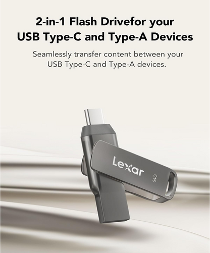 Lexar JumpDrive DUAL DRIVE D400 64 GB USB 3.2 Gen 1  130 MB/s