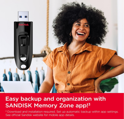 SanDisk Ultra 64GB USB 3.0, Flash Drive, Upto 130MB/s R, Pendrive, Black, 5Y Warranty