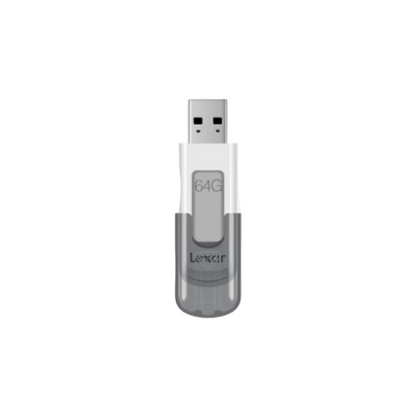 Lexar JUMPDRIVE V100  64GB, USB 3.0, 100 MB/s, Securely Encrypt Files, Grey, 2 Year Warranty